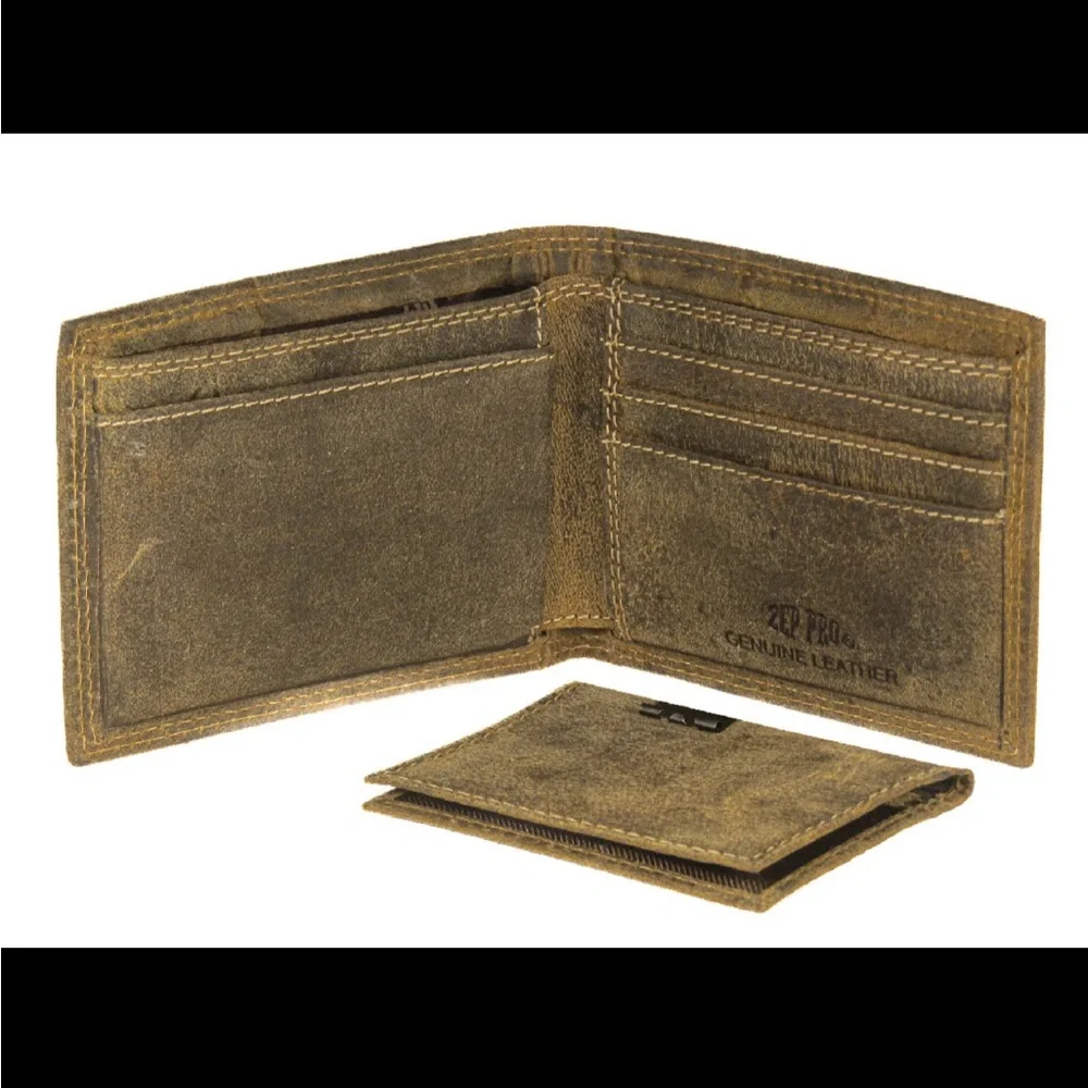 Zep-Pro Lab Vintage Tan Leather Bifold Wallet